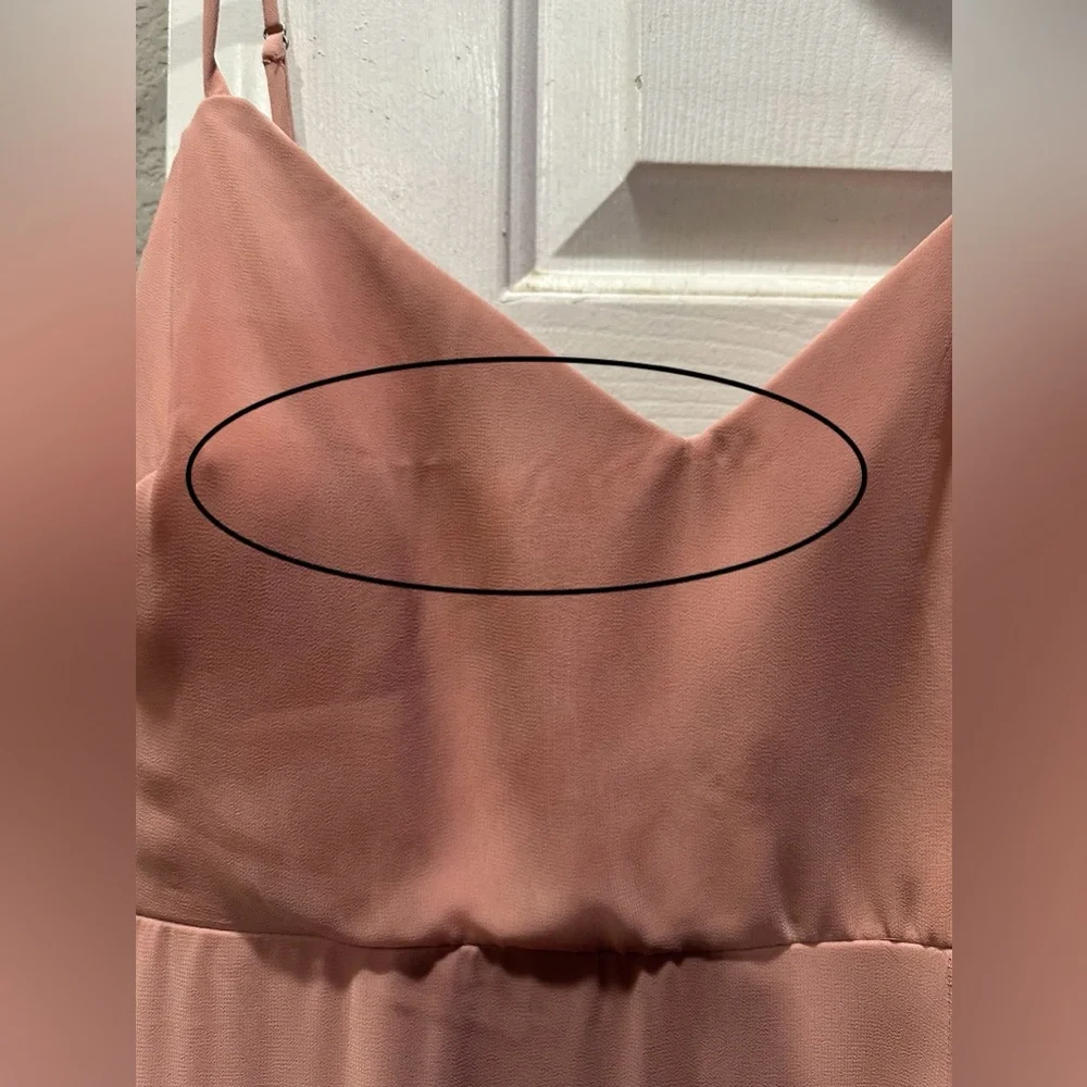 Birdy Grey DEVIN CONVERTIBLE DRESS CHIFFON DUSTY ROSE LARGE NWOT BRIDESMAID SLIT
